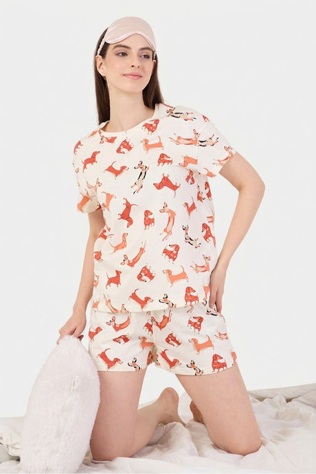 Sweet Dreams Animal Printed Short Set - Swan White Buy Sweet Dreams Animal Printed Short Set - Swan White